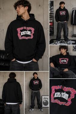 Icecream Black Sprinkle Logo Pullover Hoodie Large Billionaire Boys Club BBIC